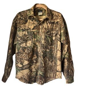 Codet RealTree Camo Flannel Shacket Men's 90’s M Hunting Shirt Jacket 22.5x25.5